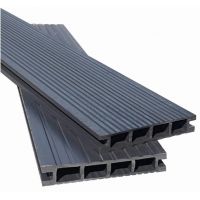 Террасная доска из ДПК Вельвет - Графит Террасная доска из ДПК Вельвет - Графит