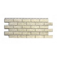 Цокольный сайдинг «Старый форт» Дымчато-Белый