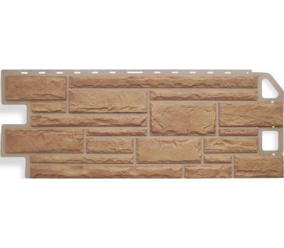 Фасадные панели (цокольный сайдинг) Камень Бежевый от производителя  Альта-профиль по цене 632 р