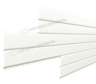 Металлический сайдинг Lбрус-15х240 (PURMAN-20-9010-0.5) Чистый Белый от производителя  Металл Профиль по цене 1 550 р