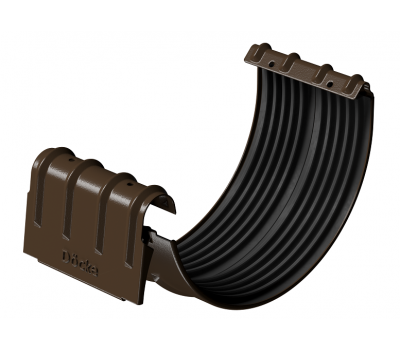Соединитель желобов с замком D125, КАШТАН (RAL 8017) от производителя  Docke по цене 430 р