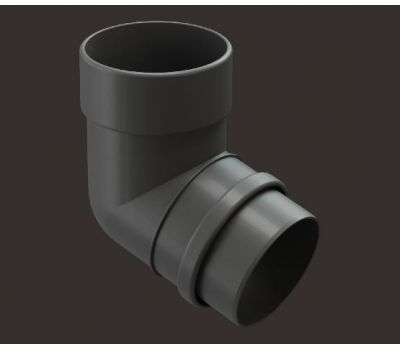Колено 72° Lux ПВХ Графит от производителя  Docke по цене 412 р